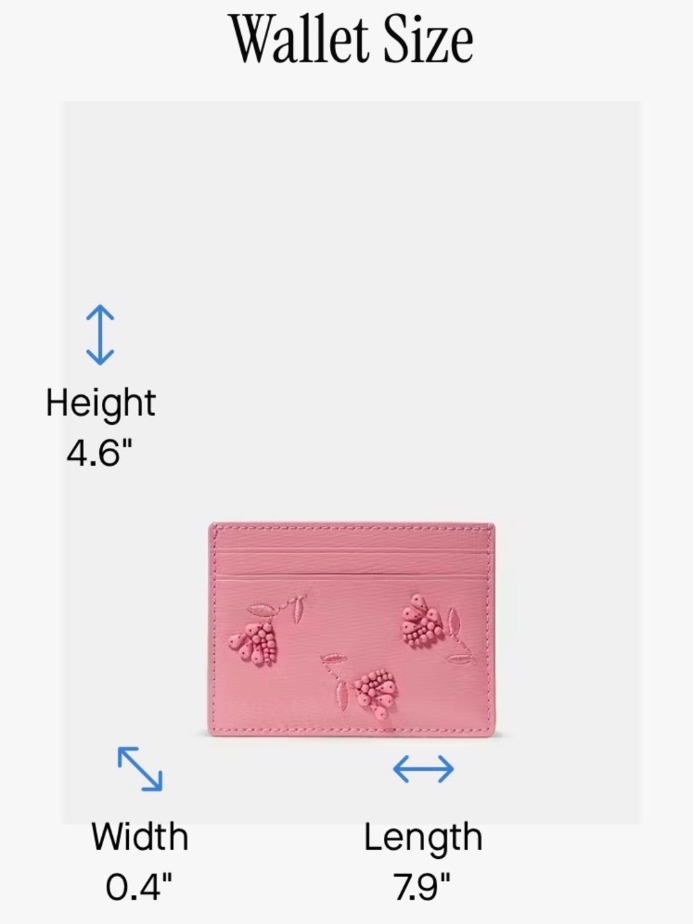 Kate Spade NWT Floral Small Slim Card Holder PINK (MSRP $109) - Picture 9 of 9